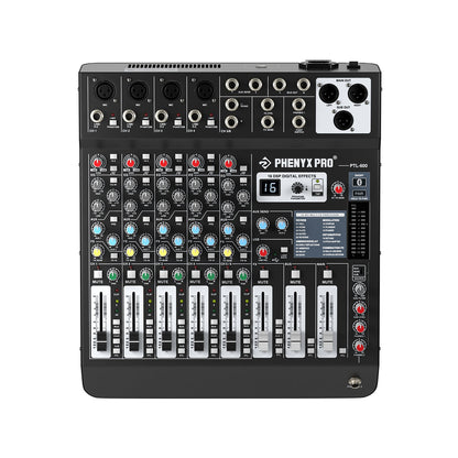 PTL-600 Audio Mixer – 6-Channel with 16 DSP Effects | Stocked in AU
